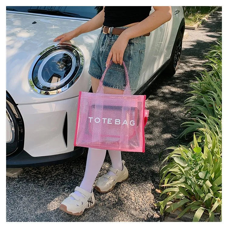 👜✨ Women’s PVC Square Clear Zipper Tote Bag ✨👜