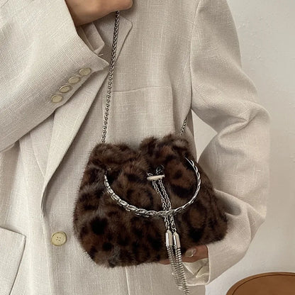 🐆 Leopard Print Plushie Bucket Handbags 🐆