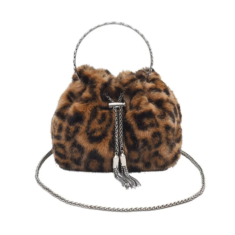🐆 Leopard Print Plushie Bucket Handbags 🐆