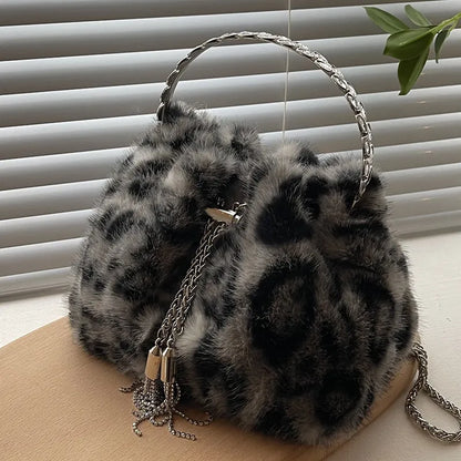 🐆 Leopard Print Plushie Bucket Handbags 🐆
