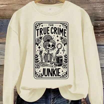 🔍 Tarot-style “True Crime Junkie” Jumpers (8 Colour Choices!) 🔍