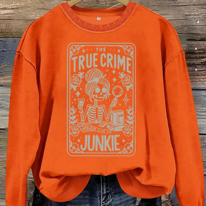 🔍 Tarot-style “True Crime Junkie” Jumpers (8 Colour Choices!) 🔍