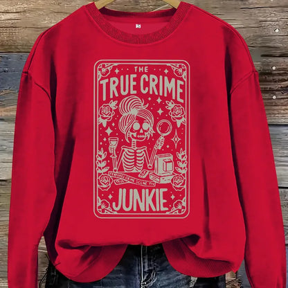 🔍 Tarot-style “True Crime Junkie” Jumpers (8 Colour Choices!) 🔍