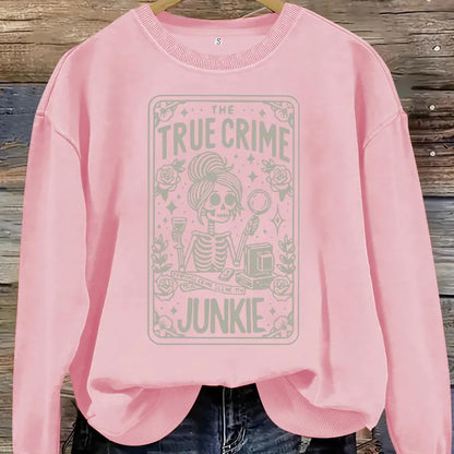 🔍 Tarot-style “True Crime Junkie” Jumpers (8 Colour Choices!) 🔍