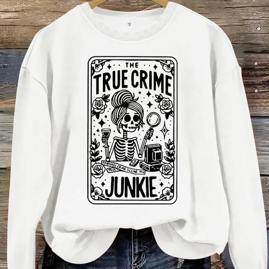 🔍 Tarot-style “True Crime Junkie” Jumpers (8 Colour Choices!) 🔍