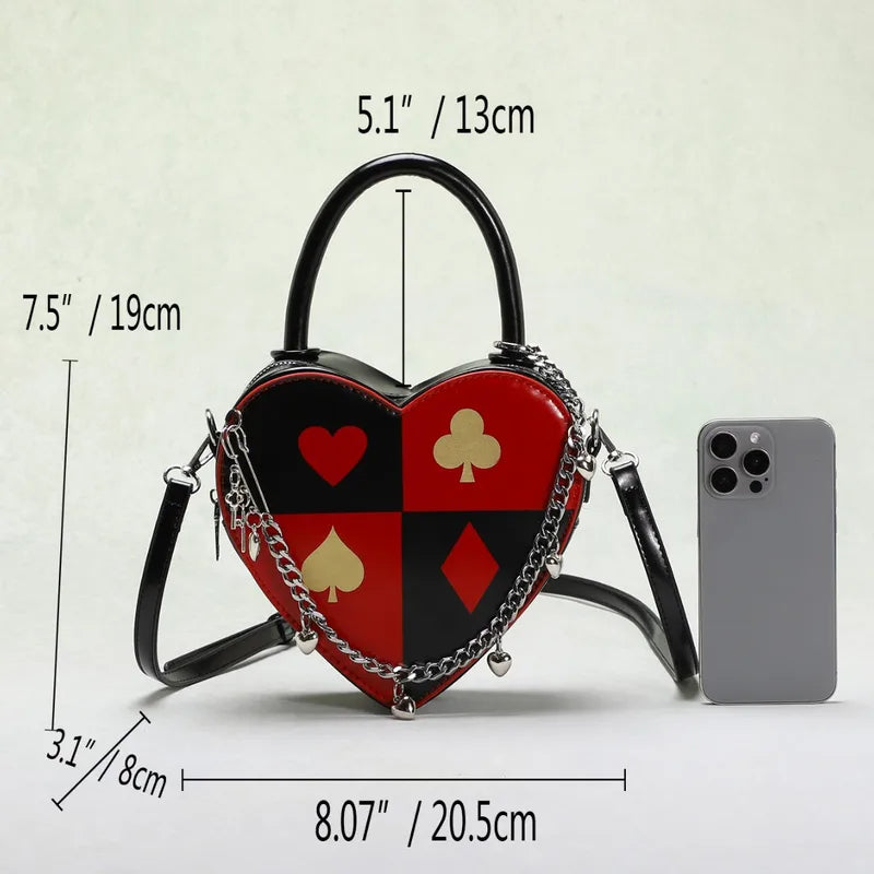 ♥️♠️ PU Leather Heart-Shaped Bag ♠️♥️