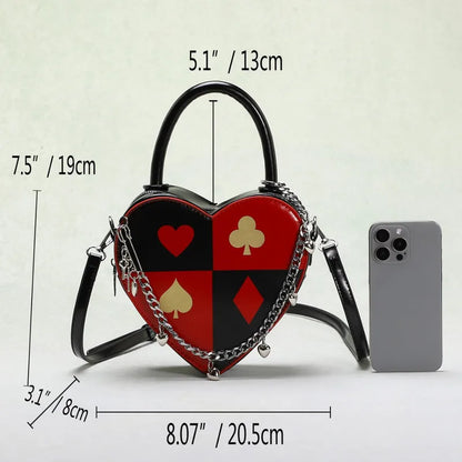 ♥️♠️ PU Leather Heart-Shaped Bag ♠️♥️