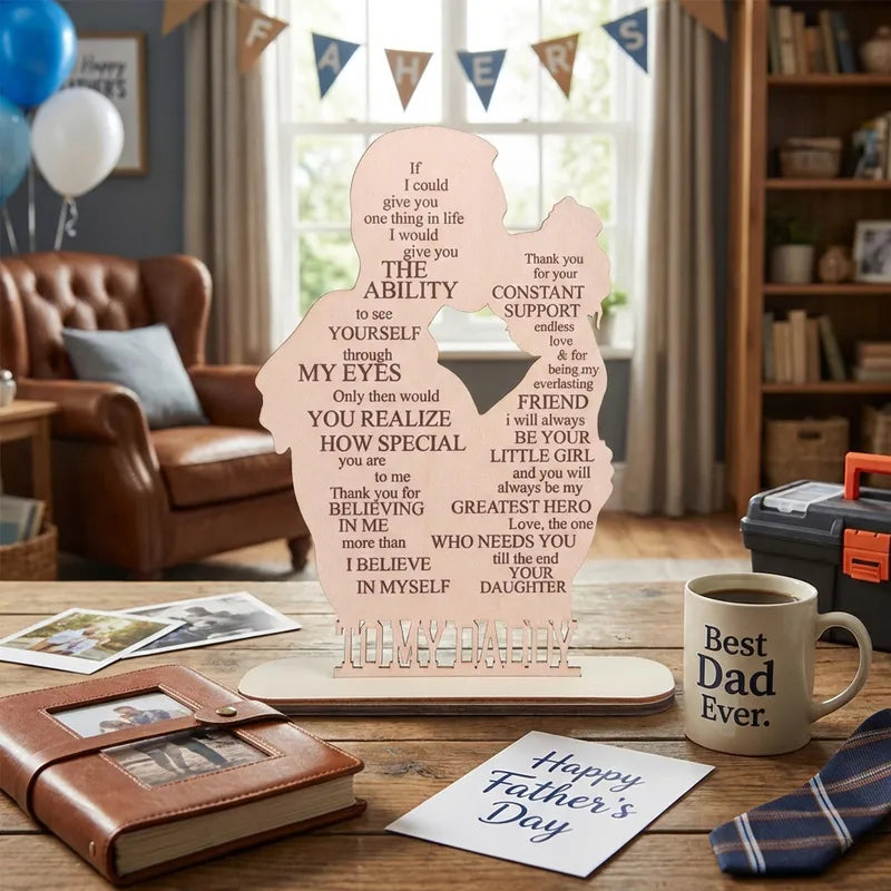 💙 Wooden Father's Day Gift - Son or Daughter 💙