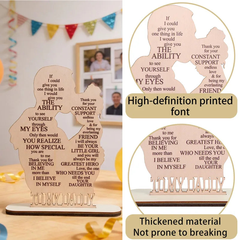 💙 Wooden Father's Day Gift - Son or Daughter 💙