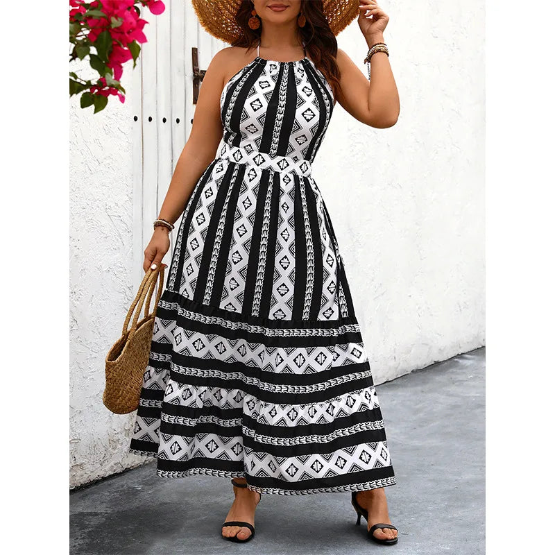 🖤🤍 Zebra Sweet Sleeveless Strap Dress 🤍 🖤