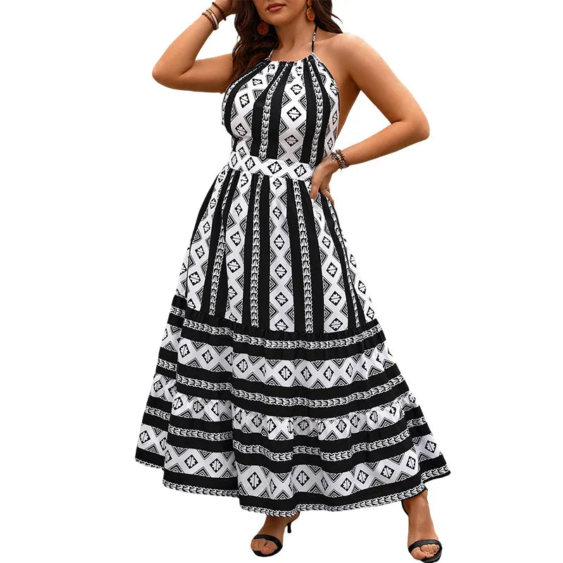 🖤🤍 Zebra Sweet Sleeveless Strap Dress 🤍 🖤