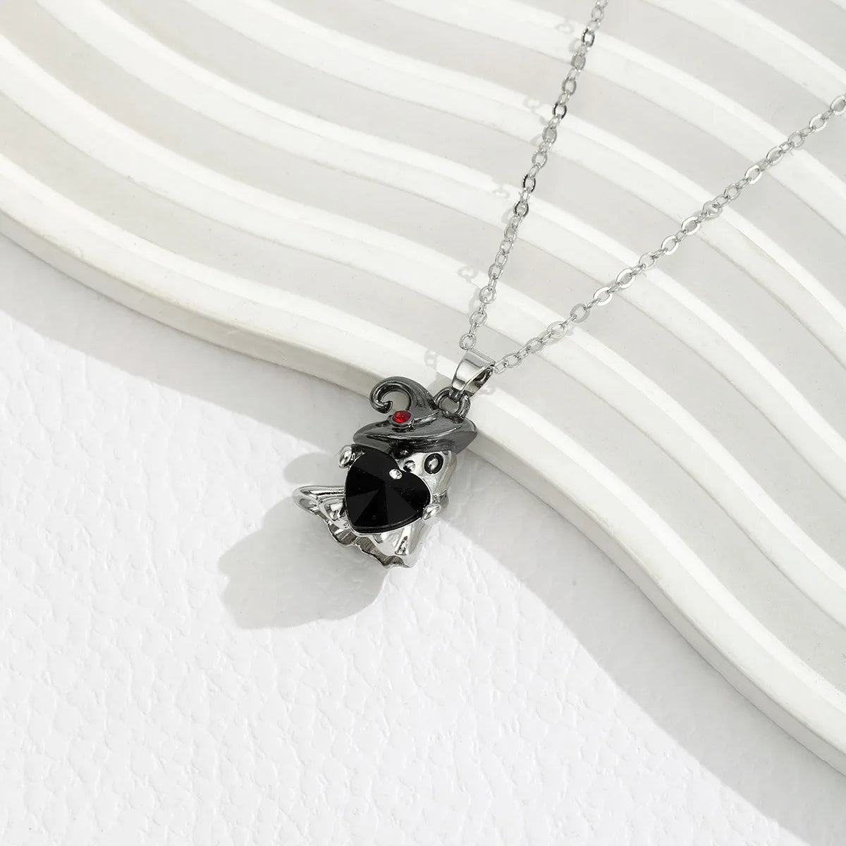 👻 Lil Ghostie Black Witch Hat Necklace 👻