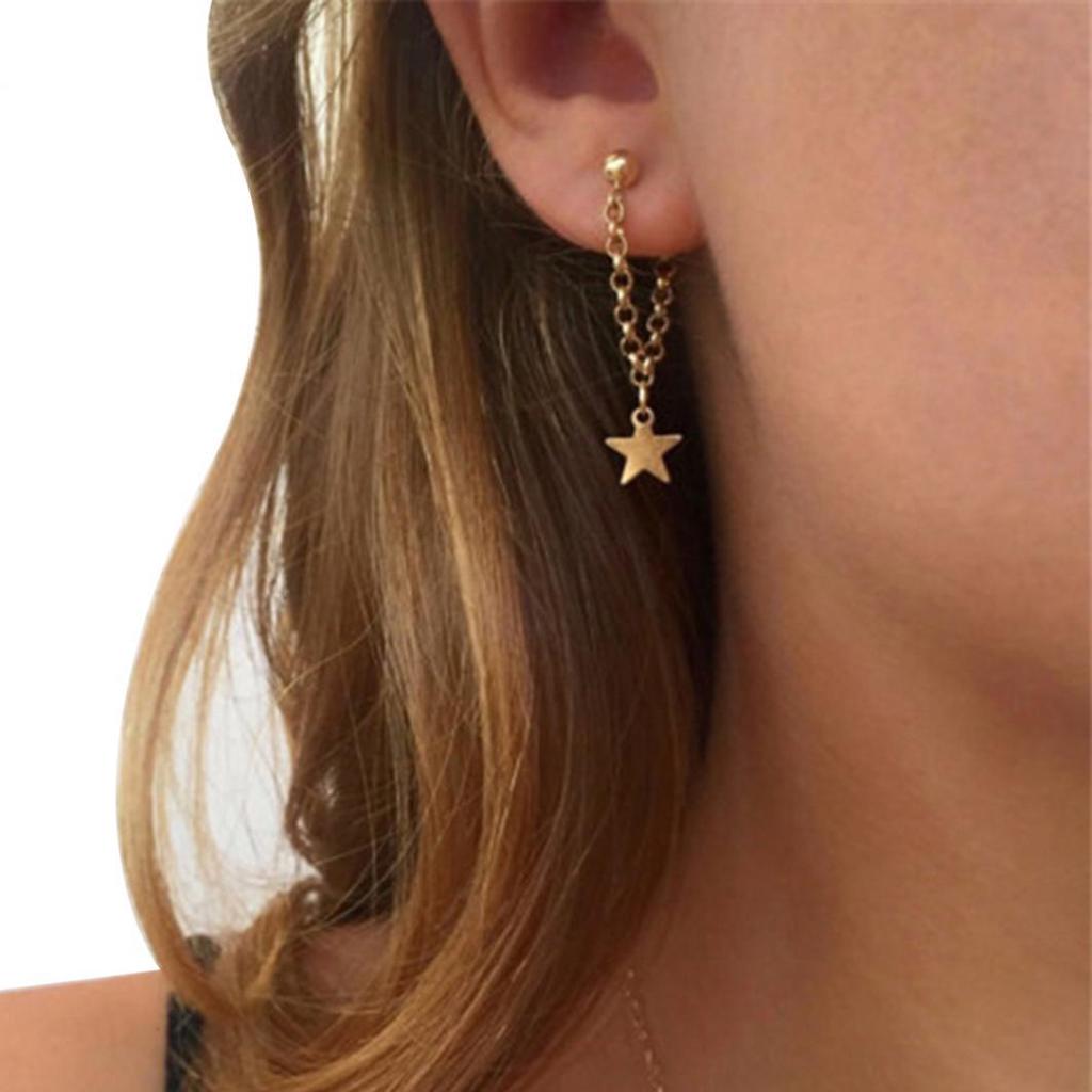⭐ Women’s Creative Tassel Star Earrings – Gold or Silver ⭐