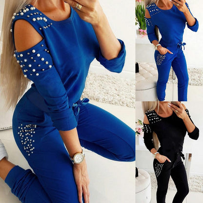 👟✨ Women’s 2pc Beaded Diamante Tracksuit (2 Colour Choices!) ✨👟