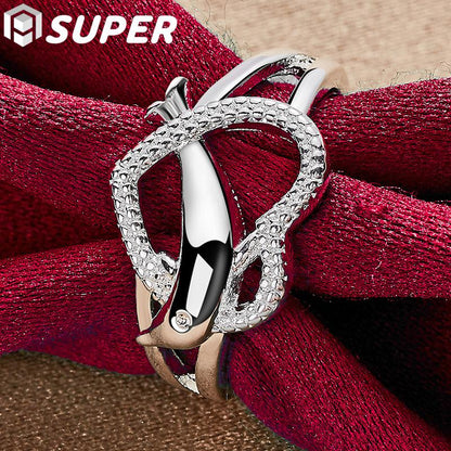 🐬 925 Sterling Silver Dolphin Heart Ring 🐬
