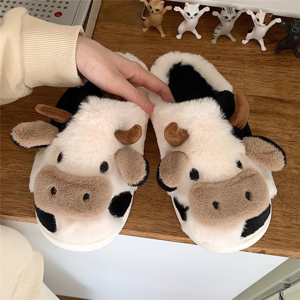 🐄 Unisex Cute Cow Head Slippers