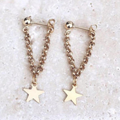 ⭐ Women’s Creative Tassel Star Earrings – Gold or Silver ⭐
