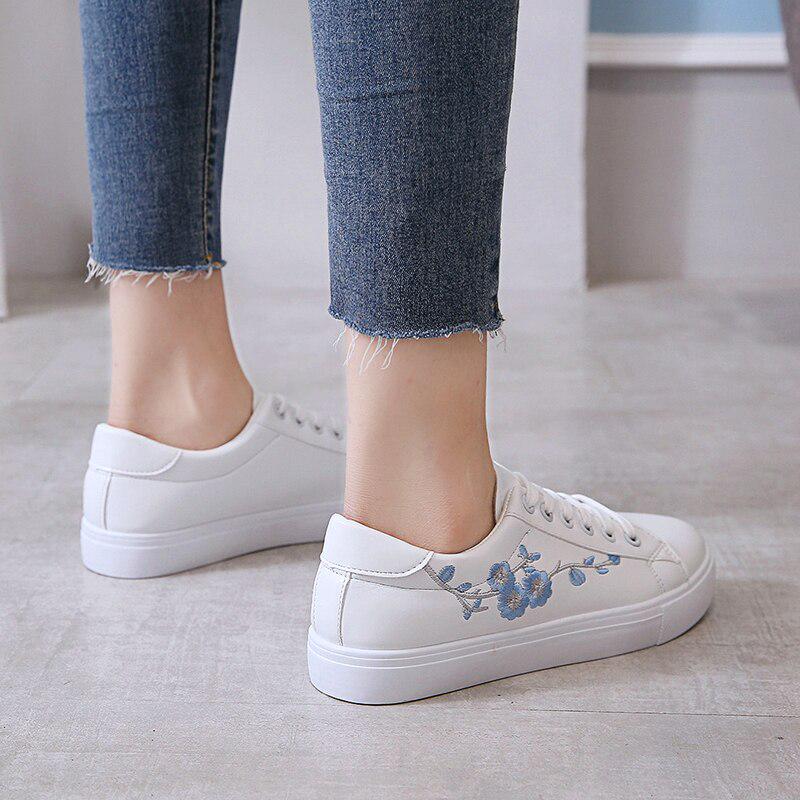 👟🌸 Blue & Pink Floral Trainers 🌸👟