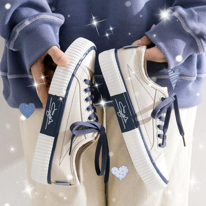 🤎💙 Unisex Beige & Blue Trainers 💙🤎