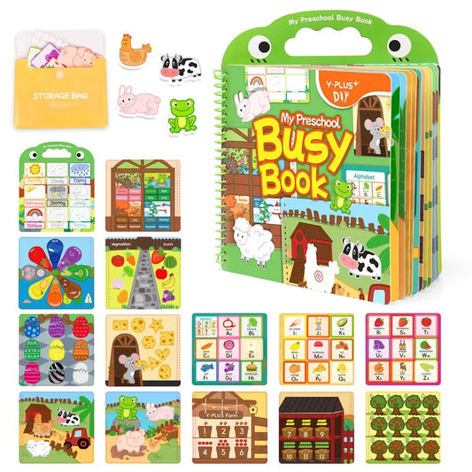 Montessori Busy Board Toddler Activity Book
