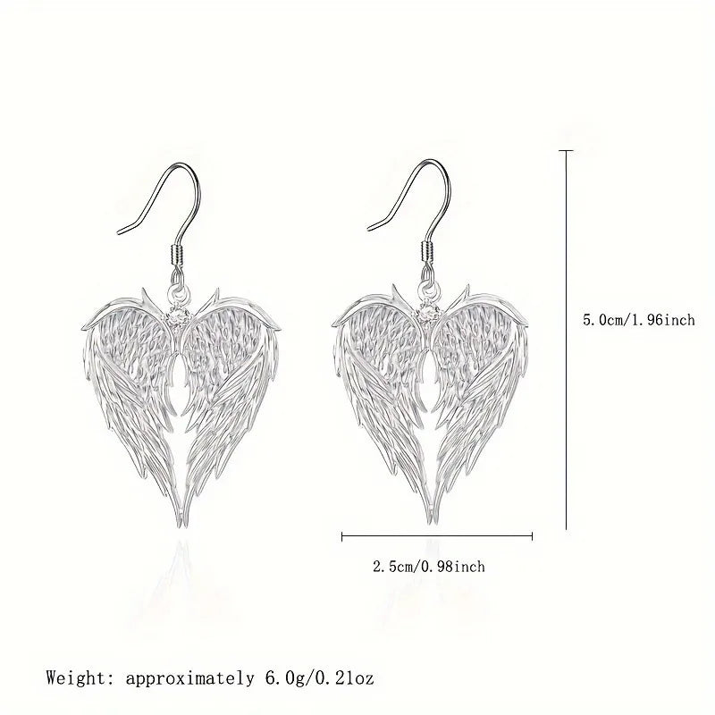 Angel Wings Necklace & Earring Set
