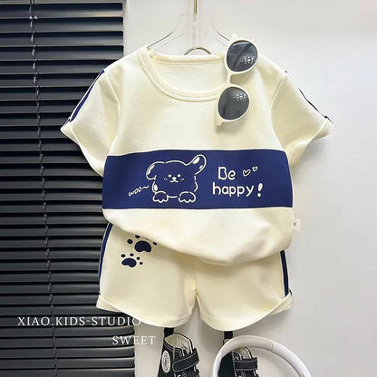 ☀️ Summer Kids Short Sleeve Striped Animal Sets ☀️