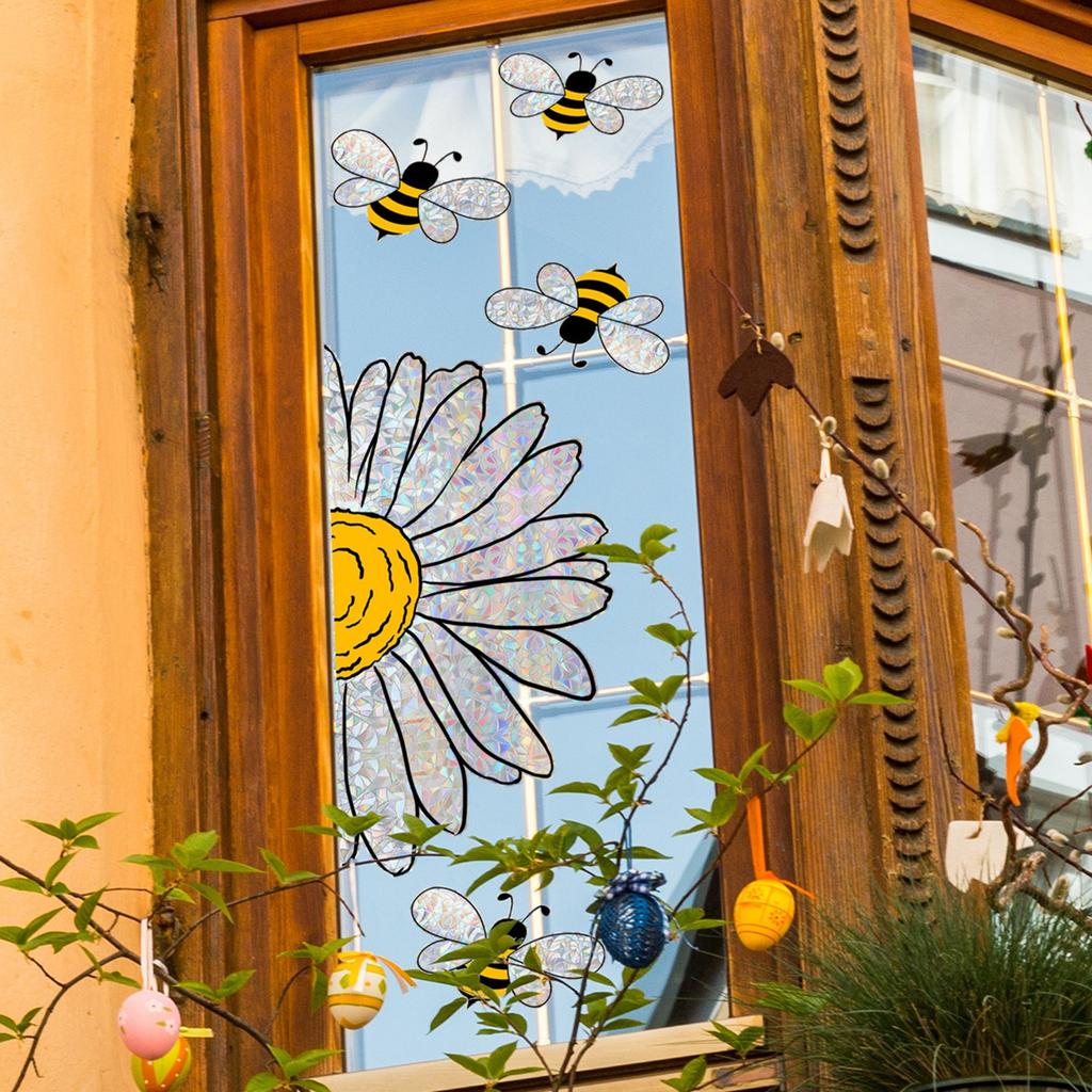20 Inch Adorable Bees Style Glass Sticker Sets