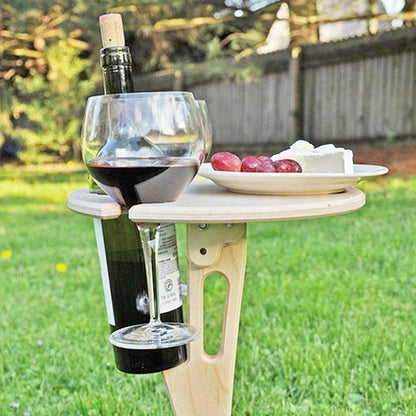 🍷 Portable Folding Wooden Wine Table 🍷