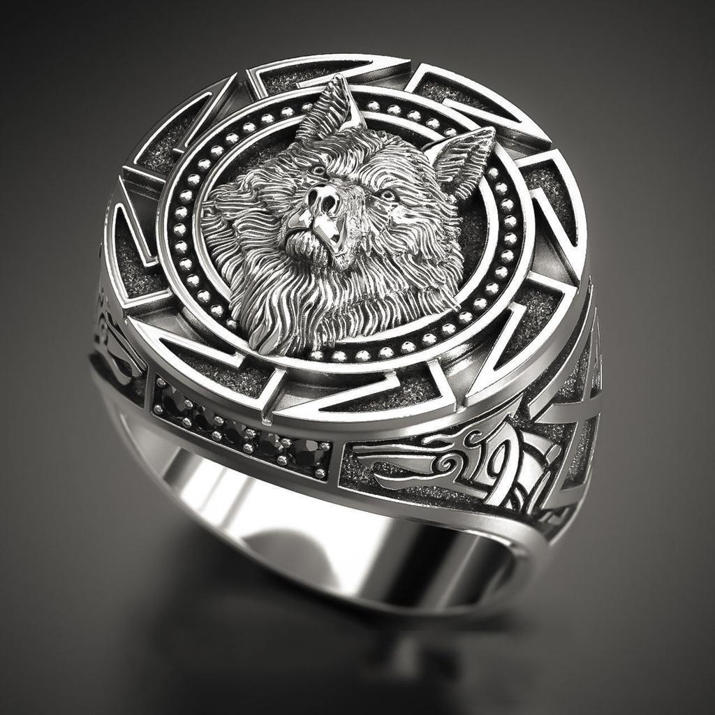 🐺 Vintage Wolf Totem Ring