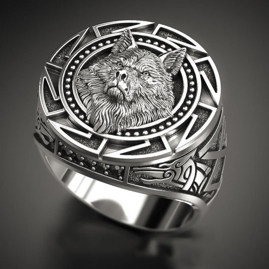 🐺 Vintage Wolf Totem Ring