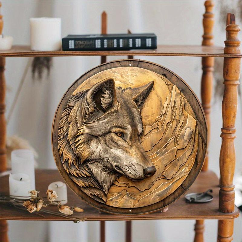 🐺 Wolf Carving Wooden Sign 🐺