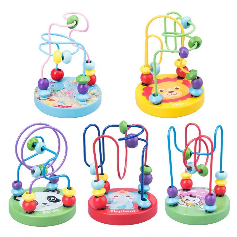 🎢 Montessori Wooden Bead Maze Roller Coaster 🎢