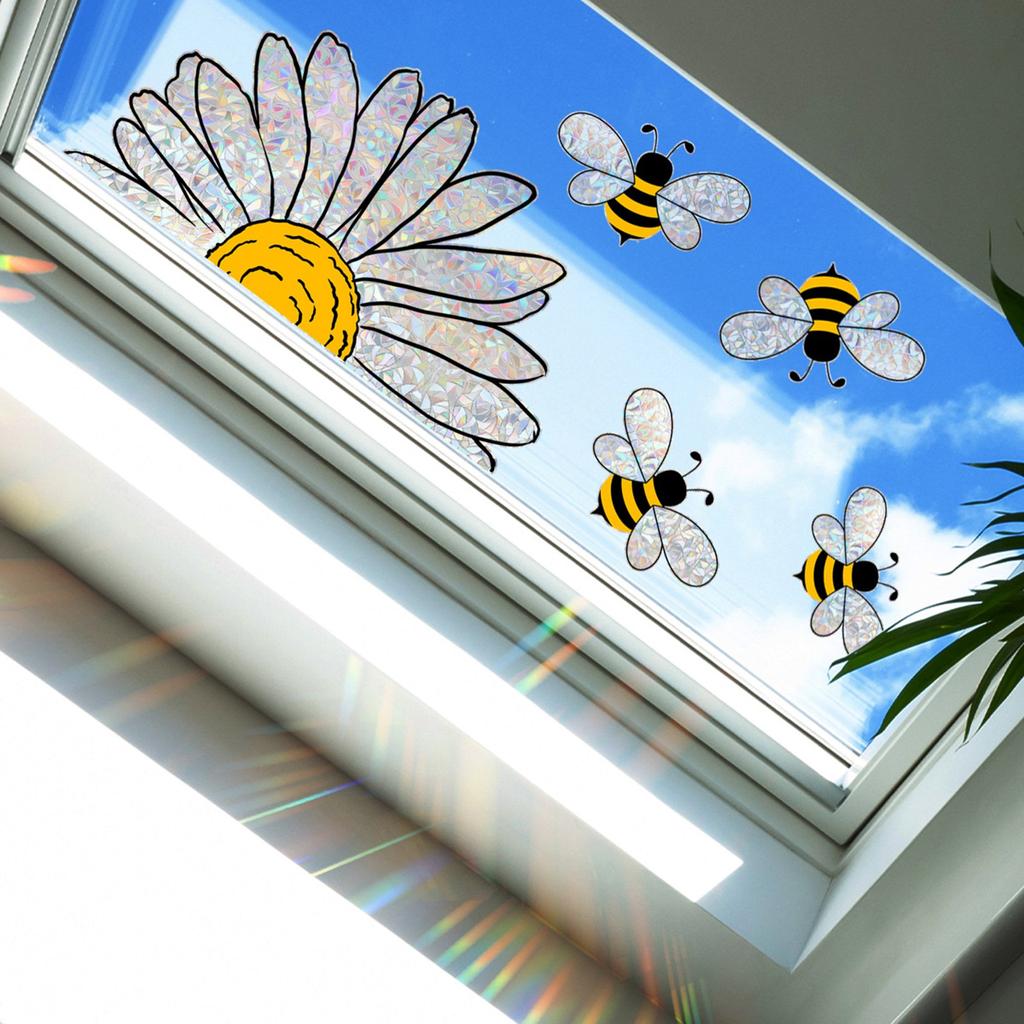 20 Inch Adorable Bees Style Glass Sticker Sets