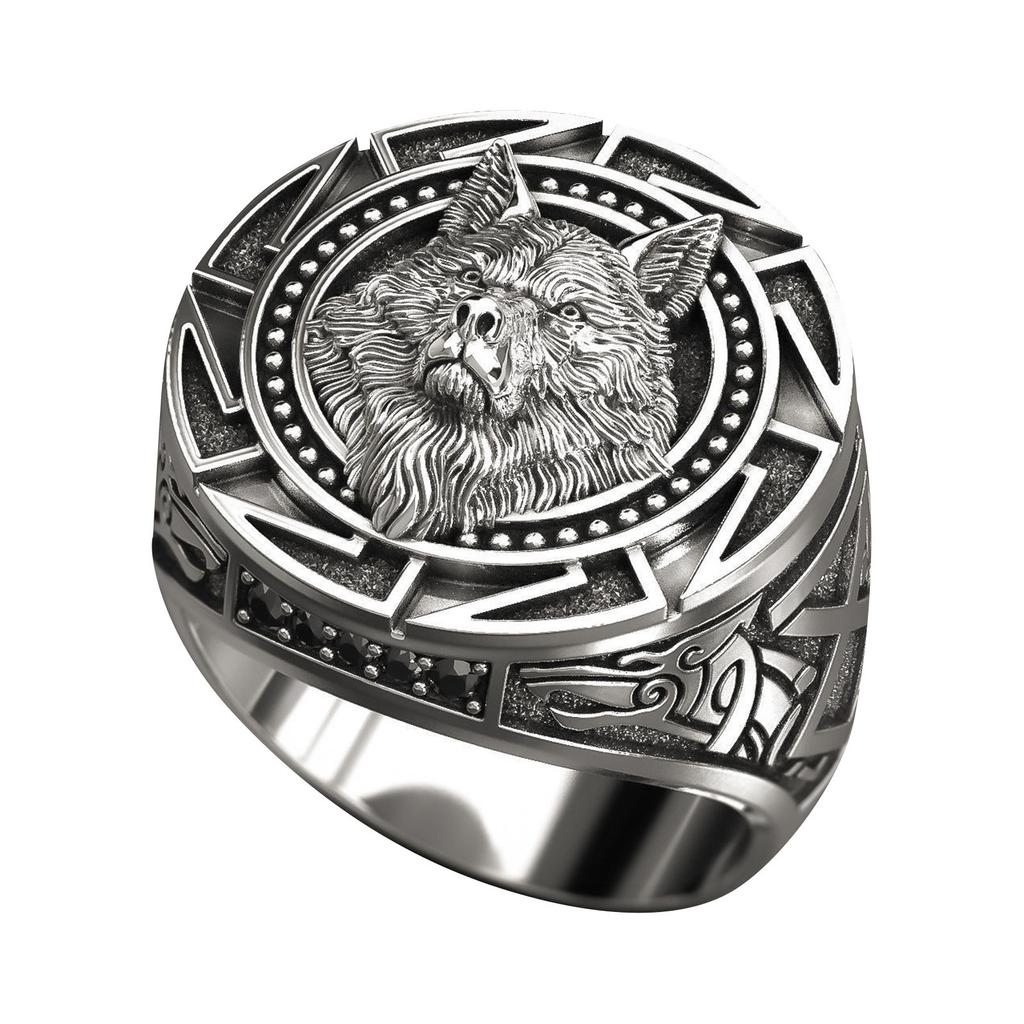 🐺 Vintage Wolf Totem Ring