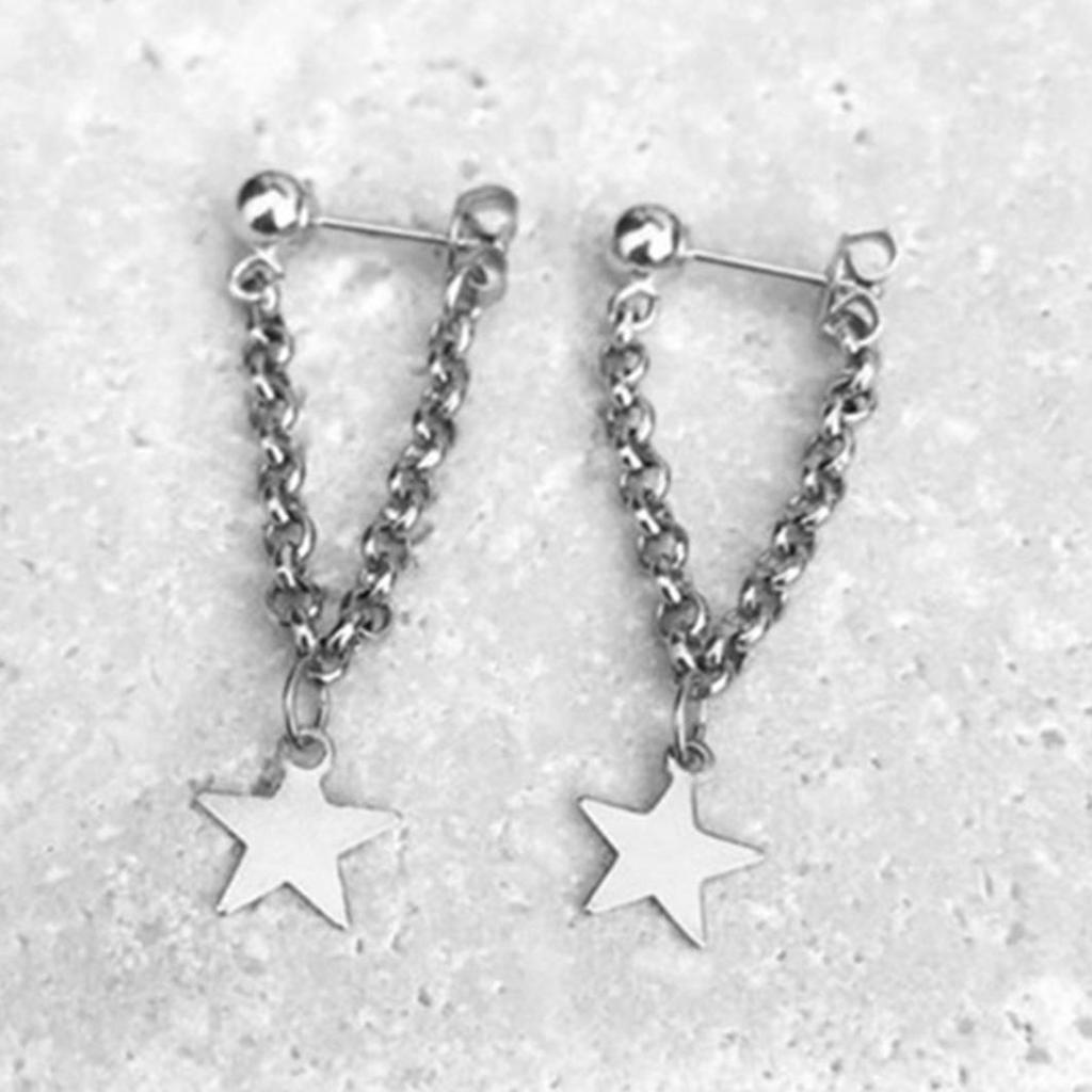 ⭐ Women’s Creative Tassel Star Earrings – Gold or Silver ⭐