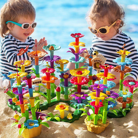 🌸 138pc Garden Building Blocks Play Set – STEM Educational Toy 🌸