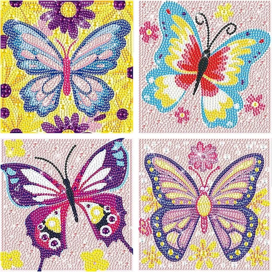 4 Packs Butterfly Diamond Painting Kits