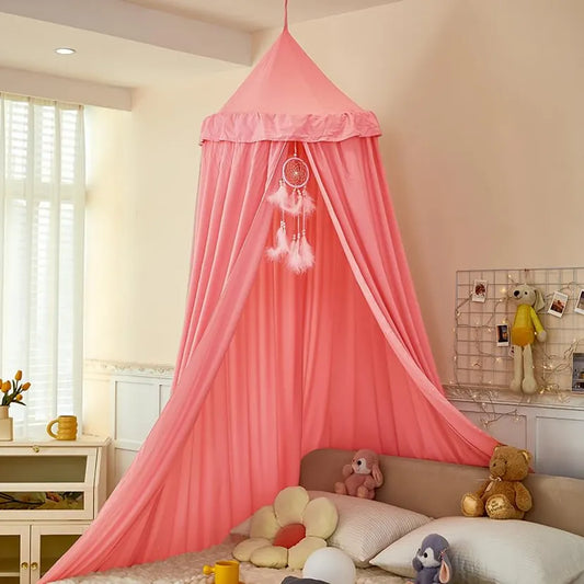 Large Children's Bed Canopy Round Dome Princess Play Tent Nursery Decoration