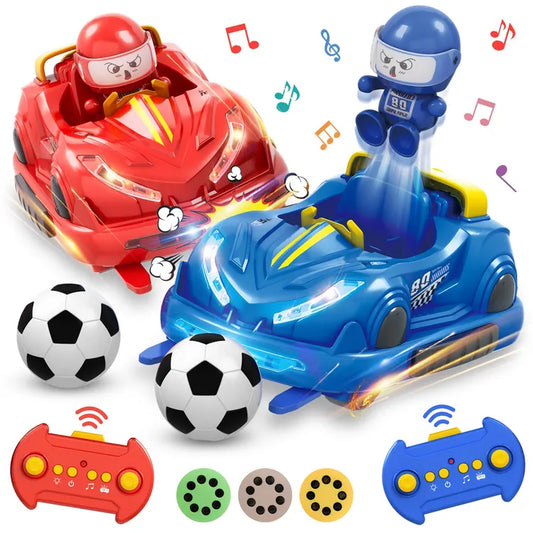 Interactive Remote Control Bumper Car Set with LED Lights & Sound Effects