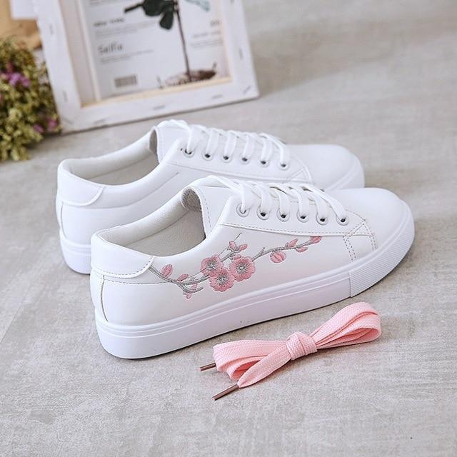 👟🌸 Blue & Pink Floral Trainers 🌸👟