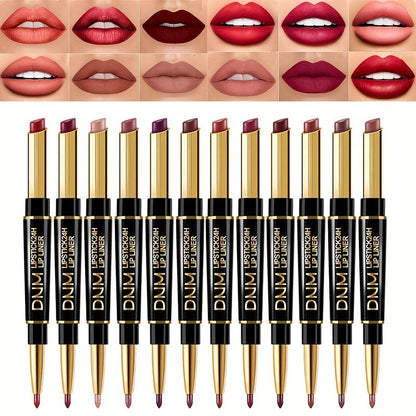 💄 2:1 Lip Liner & Matte Velvet Lipstick Pencil 💄