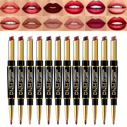 💄 2:1 Lip Liner & Matte Velvet Lipstick Pencil