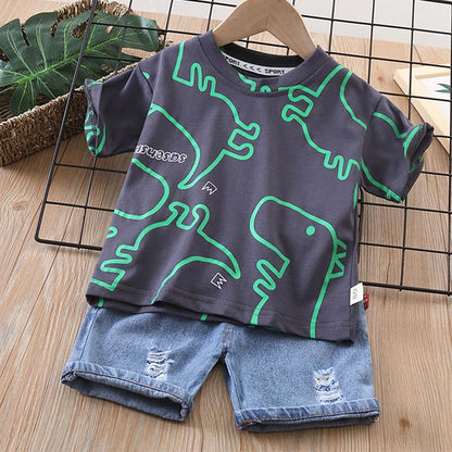 🦖 Dino Denim Shorts Sets 🦖