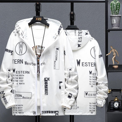 🌧️ Men's Breathable Printed Lightweight Outdoor Rain Jacket 🌧️