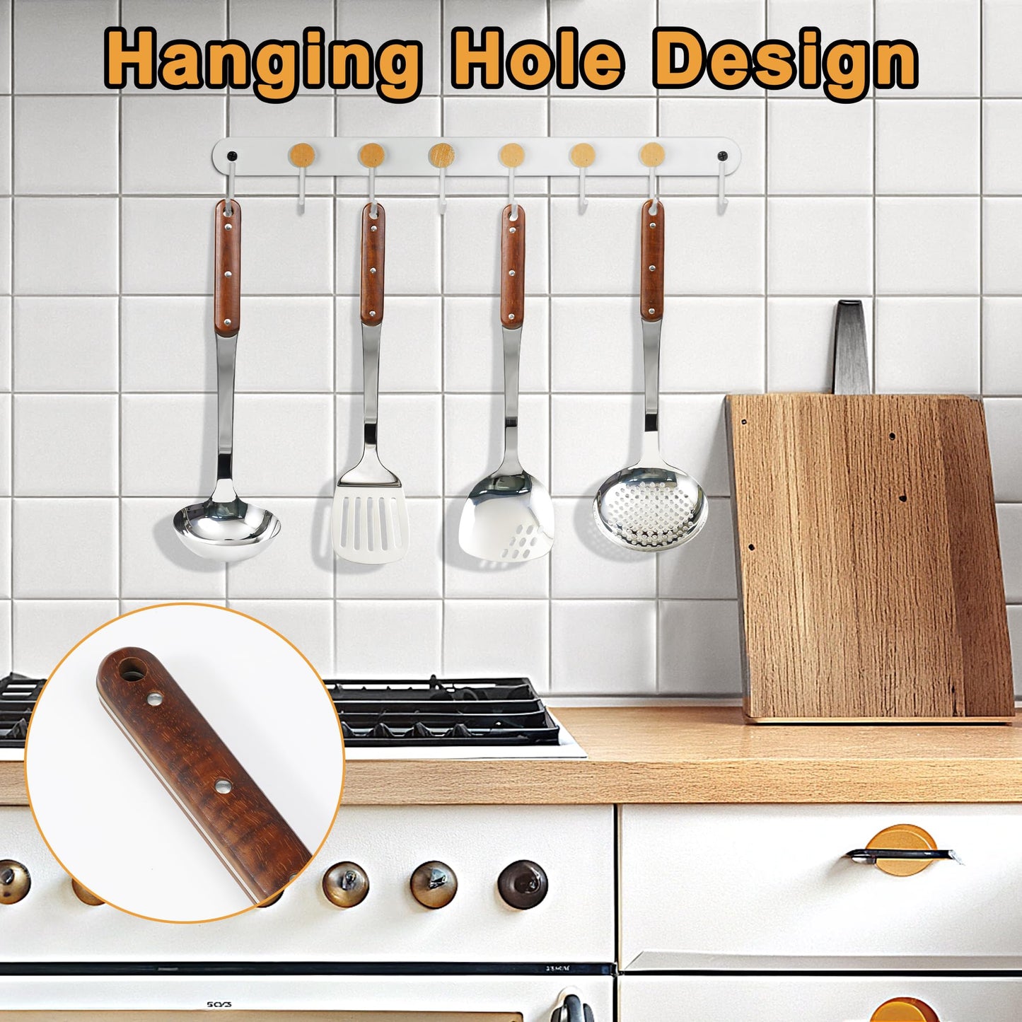 🍳✨ 4pc Heat-Resistant Wok Spatula Set With Wooden Handles ✨🍳