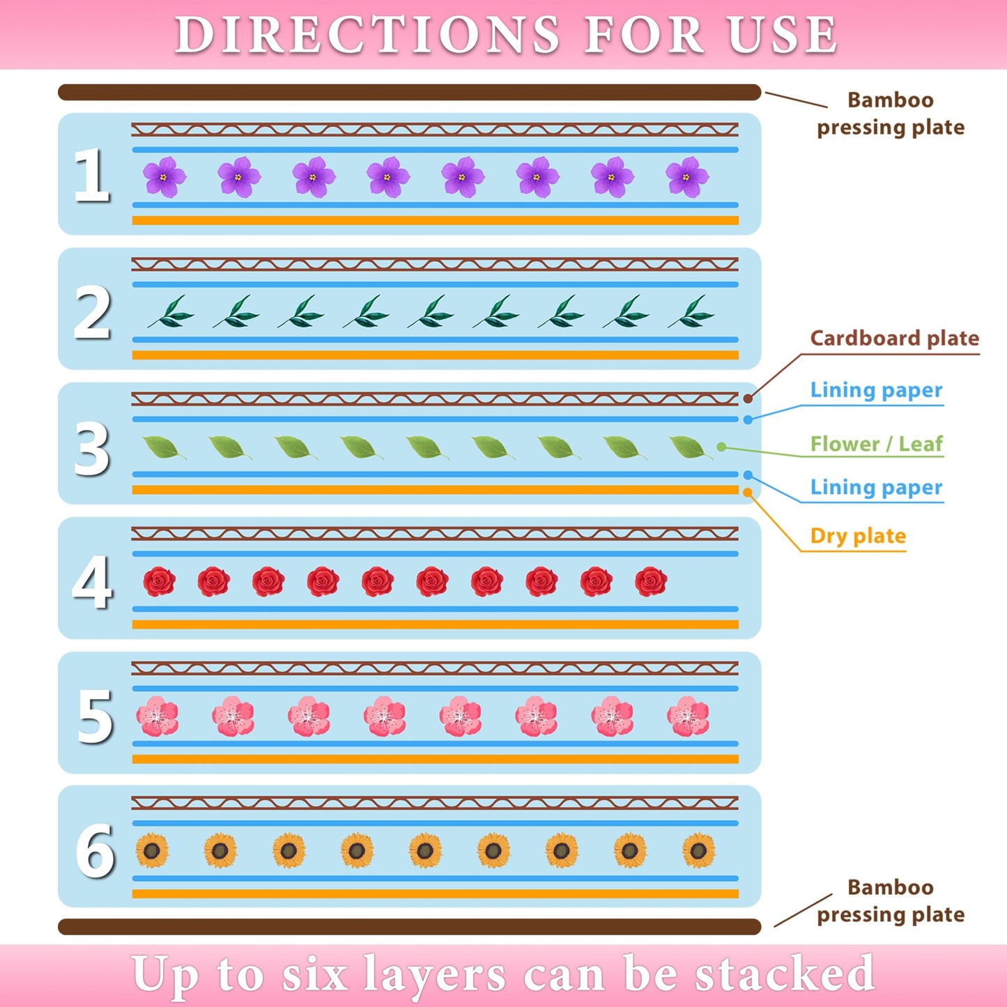 Large Flower Press Kit for Adults & Kids with Accessories for DIY Crafts & Dried Flowers