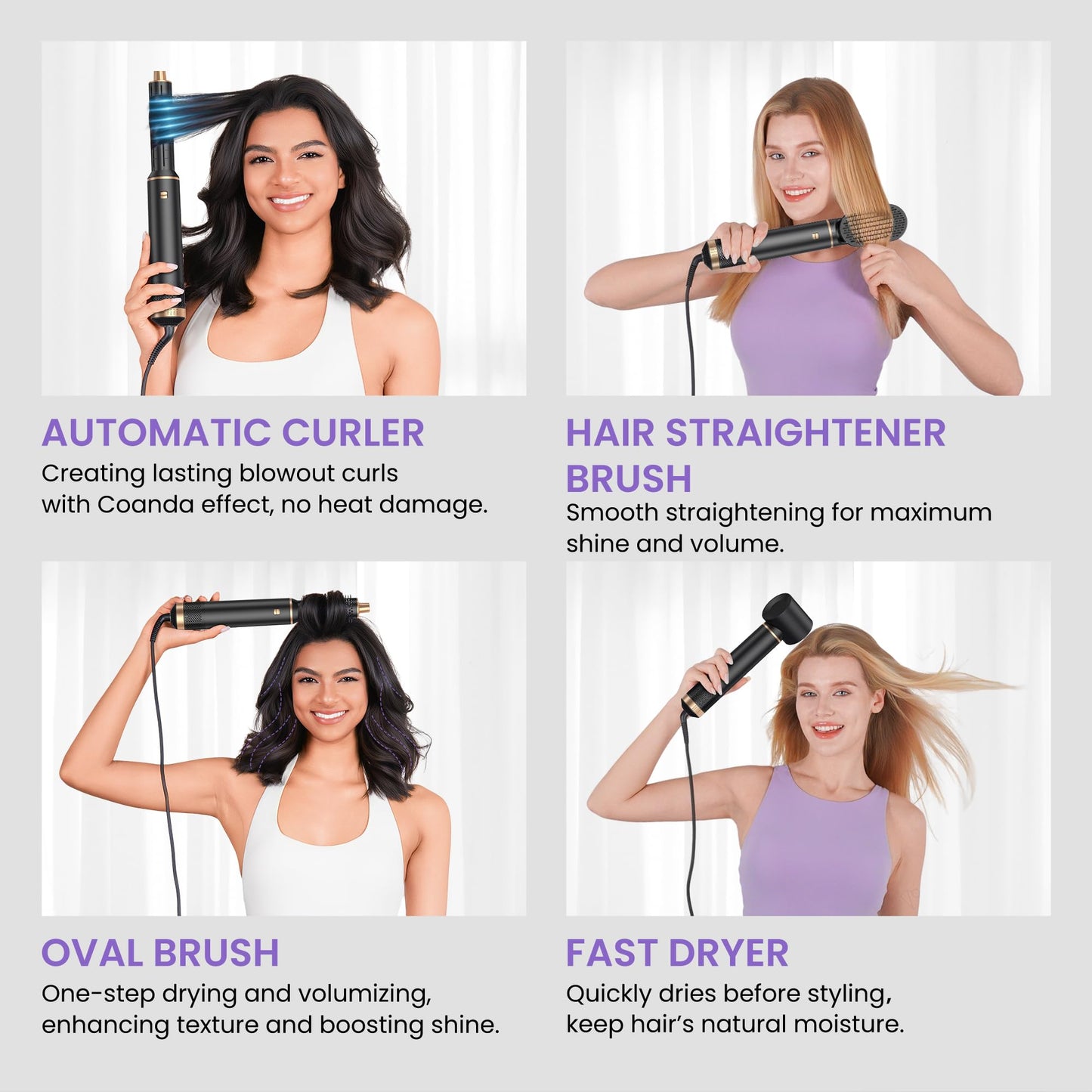 5 in 1 Hot Air Hair Styler Blow Dryer Brush