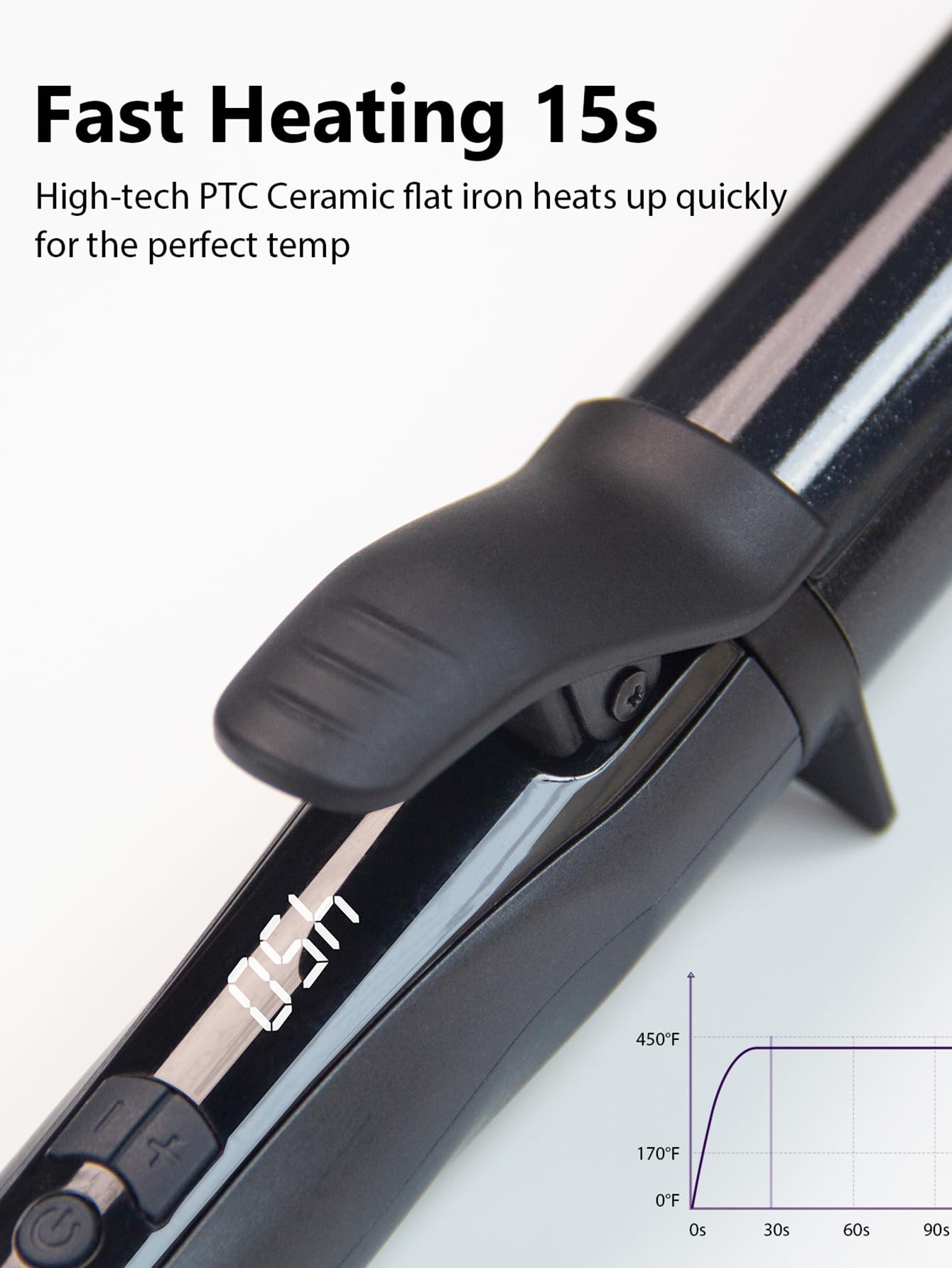 Ceramic Hair Curler Curling Wand with Heat-Resistant Glove