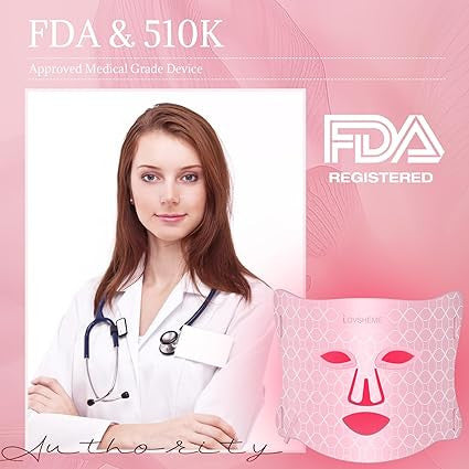 LED Face Mask - Red Light Therapy Mask for Acne, Wrinkles, and Skin Rejuvenation