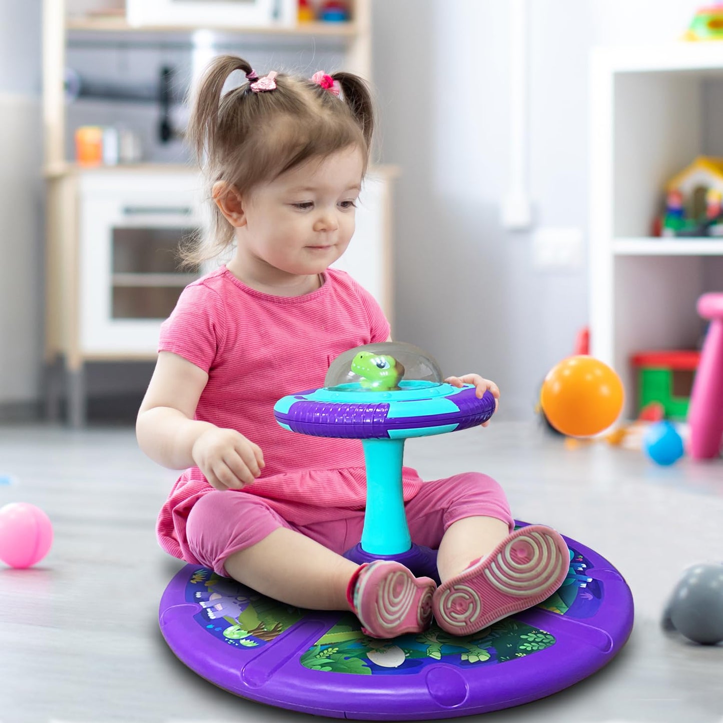 🦖  Toddler Dinosaur Sit & Spin Toy with 360° Rotation, Lights & Music  🦖